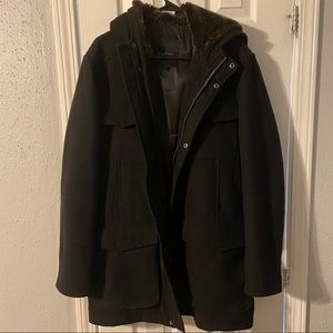 Men’s hooded pea coat